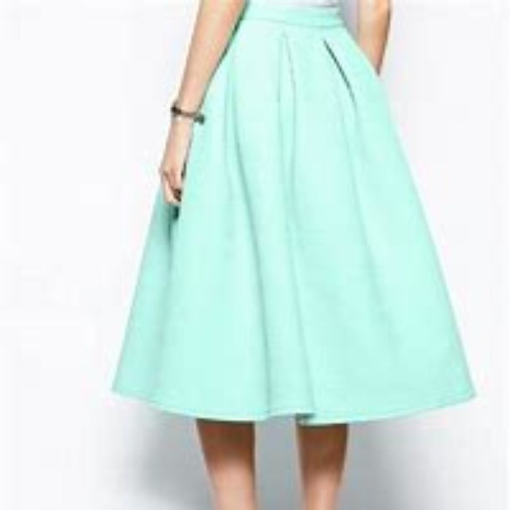 HOST PICK ❤️ ASOS MINT GREEN FULL MIDI SKIRT - Picture 3 of 4